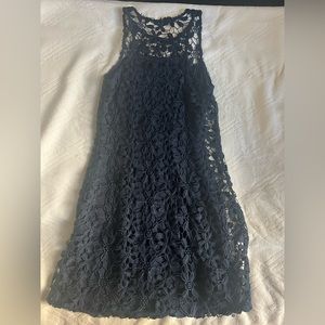 Navy Blue Lace Dress